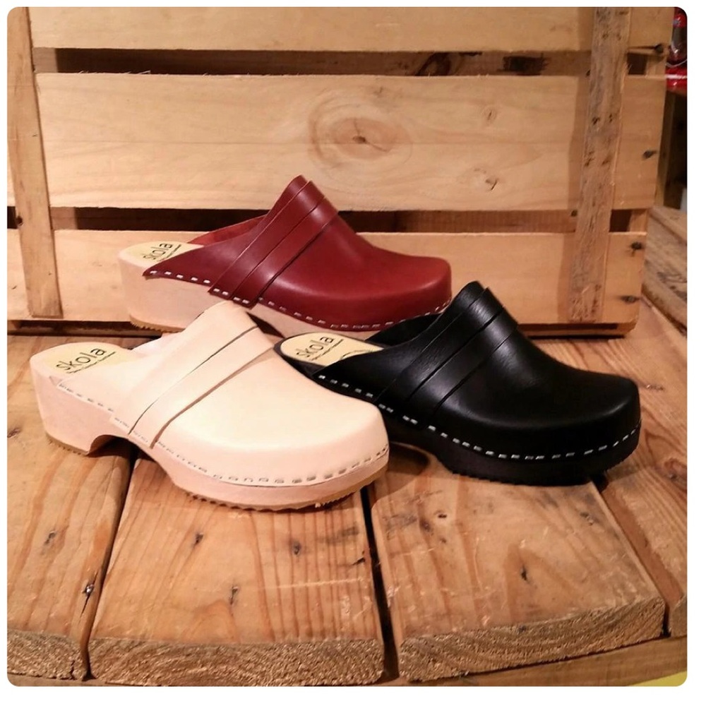 Skola Swedish Annika clog, Black, size 39 8.5-9